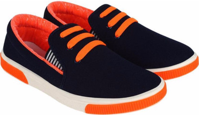 Lee Won 453 Loafers For Men(Orange, Navy