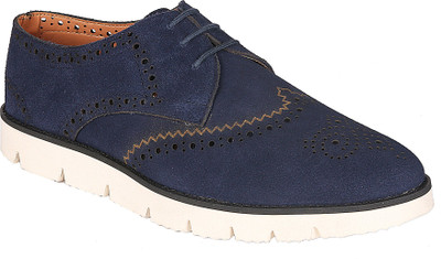 ZYNER BROGUE Shoes Lace UP for men's Casuals For Men(Blue
