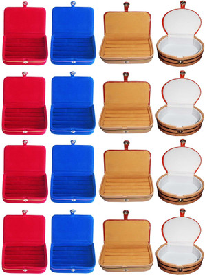 Funkroo Combo 4 pc blue earring box 4 pc red ear ring folder 4 pc bangle box jewelry vanity case Makeup Vanity Box(Multicolor)
Funkroo Combo 4 pc blue earring box 4 pc red ear ring folder 4 pc bangle box jewelry vanity case Makeup Vanity Box(Multicolor)