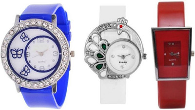 Ismart Butterfly ,Peacock and squarer combo for -gilrs Watch - For Girls