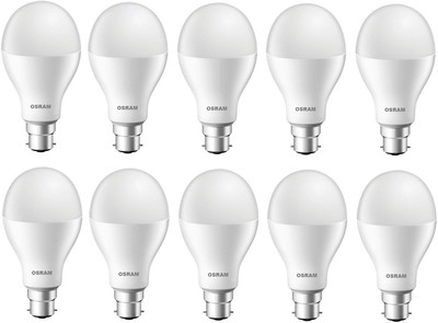 Osram 12 W Round B22 LED Bulb(White, Pack of 10)