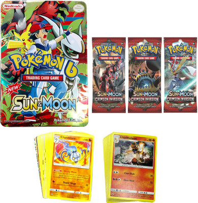 AncientKart Pokemon 6 Sun & Moon Book type tin with many GX cards and 3 Booster packs from Crimson Invasion series(Multicolor)
AncientKart Pokemon 6 Sun & Moon Book type tin with many GX cards and 3 Booster packs from Crimson Invasion series(Multicolor)
