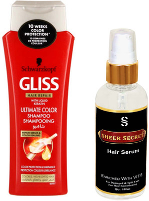 Schwarzkopf ULTIMATE COLOR SHAMPOO 400ML with SHEER SECRET SERUM 100ML(Set of 2)
Schwarzkopf ULTIMATE COLOR SHAMPOO 400ML with SHEER SECRET SERUM 100ML(Set of 2)