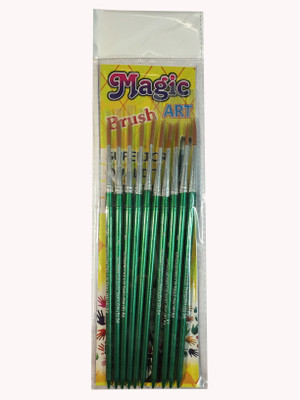 Magic Fine Paint Brushes(Set of 10, Green)