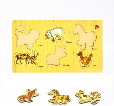 Toyvala Pinewood Wooden Jigsaw Puzzle Board for Kids - Farm Animals with Pics and Names - Learning & Educational Gift for Kids(6 Pieces)
Toyvala Pinewood Wooden Jigsaw Puzzle Board for Kids - Farm Animals with Pics and Names - Learning & Educational Gift for Kids(6 Pieces)
