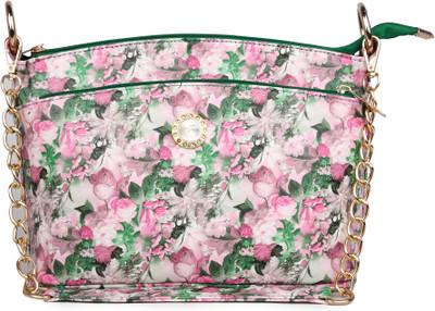 Women Marks Women Evening/Party Green PU Sling Bag