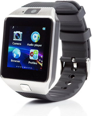 M-STARK smartwatch Silver Smartwatch(Black Strap Free Size)