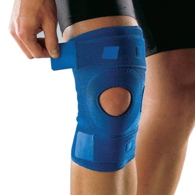 Selva Front Open Patella Knee Support, Royal Blue Knee Support (L, Blue)