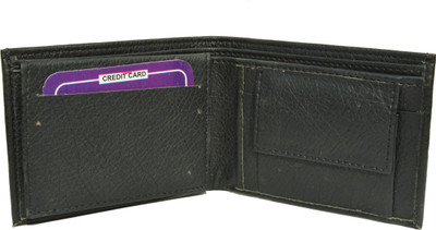 Maximo Boys Black Artificial Leather Wallet(5 Card Slots)