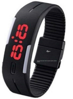 Apro Rubber Magnet Led Black Watch Watch - For Men & Women