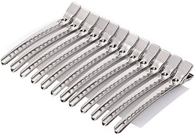 Confidence Professional Hairdressing Salon Hair Styling Stainless Steel Duck Bill Alligator Clips, 12Pcs. Hair Clip(Silver)
Confidence Professional Hairdressing Salon Hair Styling Stainless Steel Duck Bill Alligator Clips, 12Pcs. Hair Clip(Silver)