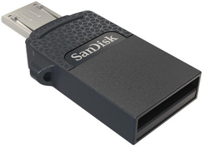 SanDisk Dual Flash Drive USB 16 GB Pen Drive(Black)
