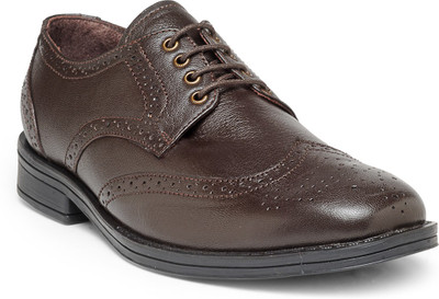 Teakwood leather shoes Derby For Men(Brown