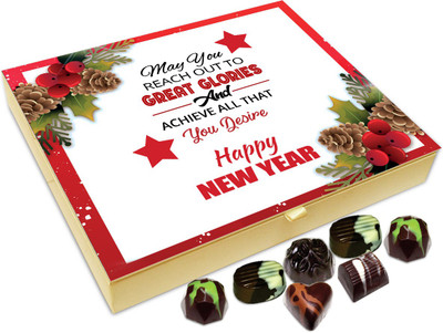 Chocholik New Year Chocolate Box -May You Reach Out To Great Glories On New Year Chocolate Box - 20pc Truffles(240 g)
Chocholik New Year Chocolate Box -May You Reach Out To Great Glories On New Year Chocolate Box - 20pc Truffles(240 g)