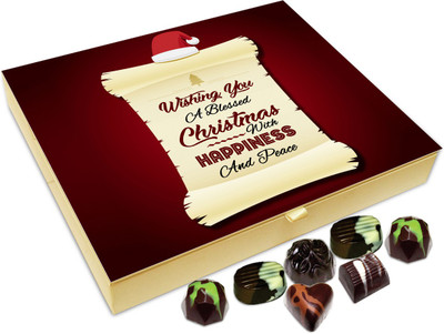 Chocholik Christmas Gift Box - Wishing You Christmas With Happiness And Peace Chocolate Box - 20pc Truffles(240 g)
Chocholik Christmas Gift Box - Wishing You Christmas With Happiness And Peace Chocolate Box - 20pc Truffles(240 g)