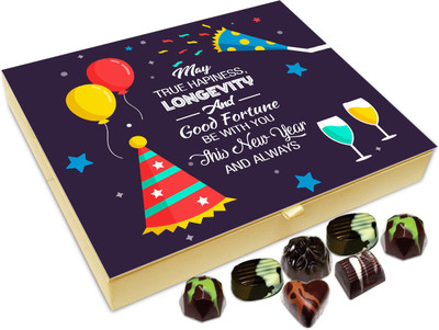 Chocholik New Year Chocolate Box - May True Happiness Be With You This New Year Chocolate Box - 20pc Truffles(240 g)
Chocholik New Year Chocolate Box - May True Happiness Be With You This New Year Chocolate Box - 20pc Truffles(240 g)