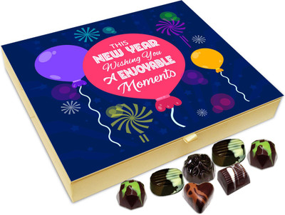 Chocholik New Year Chocolate Box - Wishing You Lots Of Enjoyable Moments On New Year Chocolate Box - 20pc Truffles(240 g) 
Chocholik New Year Chocolate Box - Wishing You Lots Of Enjoyable Moments On New Year Chocolate Box - 20pc Truffles(240 g)
