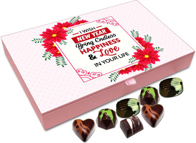 Chocholik New Year Chocolate Box -I Wish You A New Year Full Of Happiness And Love Chocolate Box - 12pc Truffles(144 g)
Chocholik New Year Chocolate Box -I Wish You A New Year Full Of Happiness And Love Chocolate Box - 12pc Truffles(144 g)