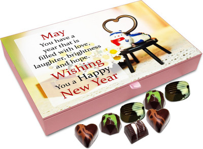 Chocholik New Year Chocolate Box - May You Have A New Year Filled With Love Laughter And Brightness Chocolate Box - 12pc Truffles(144 g)
Chocholik New Year Chocolate Box - May You Have A New Year Filled With Love Laughter And Brightness Chocolate Box - 12pc Truffles(144 g)