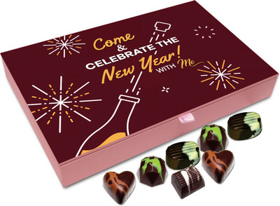 Chocholik New Year Chocolate Box - Come And Celebrate The New Year With Me Chocolate Box - 12pc Truffles(144 g)
Chocholik New Year Chocolate Box - Come And Celebrate The New Year With Me Chocolate Box - 12pc Truffles(144 g)