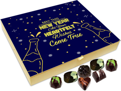 Chocholik New Year Chocolate Box - May This New Year All Your Heartfelt Wishes Come True Chocolate Box - 20pc Truffles(240 g)
Chocholik New Year Chocolate Box - May This New Year All Your Heartfelt Wishes Come True Chocolate Box - 20pc Truffles(240 g)