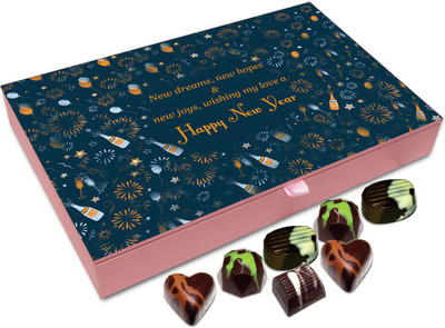 Chocholik New Year Gift Box - Wishing My Love A happy New Year Chocolate Box - 12pc Truffles(144 g)
Chocholik New Year Gift Box - Wishing My Love A happy New Year Chocolate Box - 12pc Truffles(144 g)