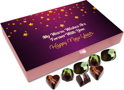 Chocholik New Year Chocolate Box - On This New Year My Warm Wishes Are Always With You Chocolate Box - 12pc Truffles(144 g)
Chocholik New Year Chocolate Box - On This New Year My Warm Wishes Are Always With You Chocolate Box - 12pc Truffles(144 g)