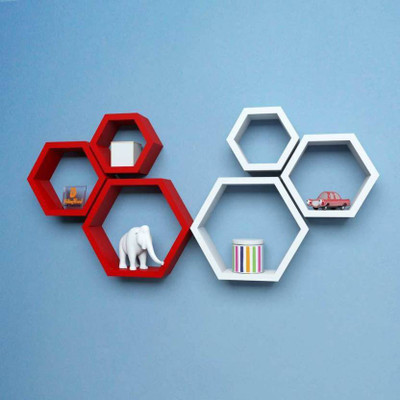 CraftOnline wall rack shelf Wooden Wall Shelf(Number of Shelves - 6, Red, White)
CraftOnline wall rack shelf Wooden Wall Shelf(Number of Shelves - 6, Red, White)