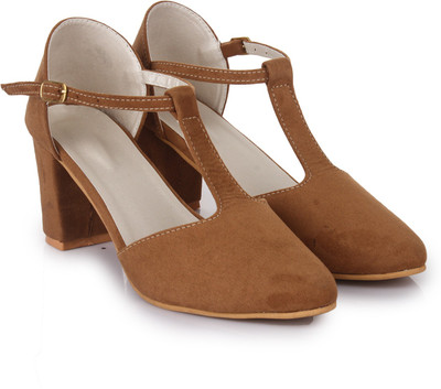 Adorn Women Tan Heels