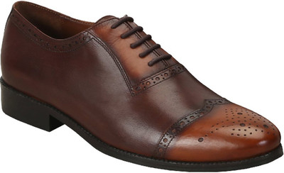 Brune Brown tan dual tone medallion toe brogue formal shoe by brune Lace Up For Men(Brown
Brune Brown tan dual tone medallion toe brogue formal shoe by brune Lace Up For Men(Brown