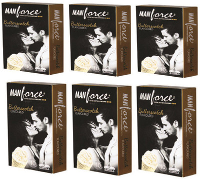 Manforce Butterscotch Condom(Set of 6, 60S)