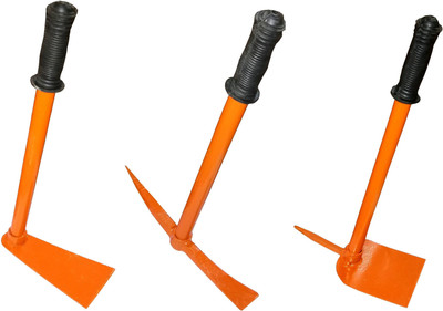 Truphe Garden Tool Set Includes , Garden Hoe, Garden Tiller, Harden Hand Hoe With 3 prong Garden Tool Kit(3 Tools)
