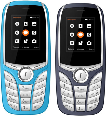 I Kall K301 combo of two mobile(Dark blue and Light Blue)