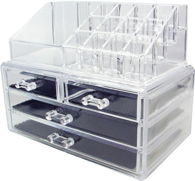 Trendy Cosmetic Jewellery makeup Storage Box kit with 4 Drawers Clear Acrylic Stand and organizer Makeup, Jewellery Vanity Box(Clear)
Trendy Cosmetic Jewellery makeup Storage Box kit with 4 Drawers Clear Acrylic Stand and organizer Makeup, Jewellery Vanity Box(Clear)