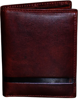 Style 98 Men Brown Genuine Leather Wallet(4 Card Slots)