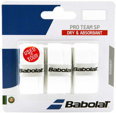 Babolat PRO TEAM SP X 3 Tacky Touch Grip(White, Pack of 3)