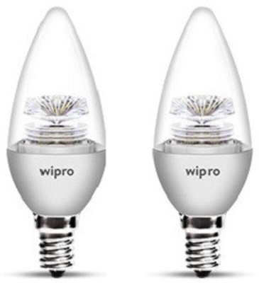 Wipro 5 W Candle E14 LED Bulb(Yellow, Pack of 2)