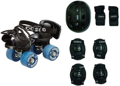 Cosco Combo of Two, One Pair of 'Tenacity Super Quad' Roller Skates And One Pack of Skating Protective Kit (junior) (Color On Availability) Skating Kit
Cosco Combo of Two, One Pair of 'Tenacity Super Quad' Roller Skates And One Pack of Skating Protective Kit (junior) (Color On Availability) Skating Kit
