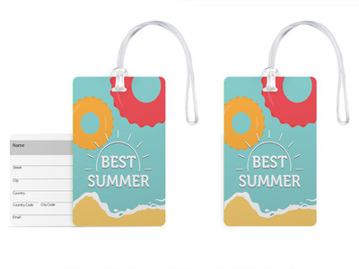 100yellow Luggage Tags- Best Summer Print Gloss Finish PVC Bag Tag with Silicon Strap- Ideal For Travel-Pack Of 2 Luggage Tag(Multicolor)
100yellow Luggage Tags- Best Summer Print Gloss Finish PVC Bag Tag with Silicon Strap- Ideal For Travel-Pack Of 2 Luggage Tag(Multicolor)