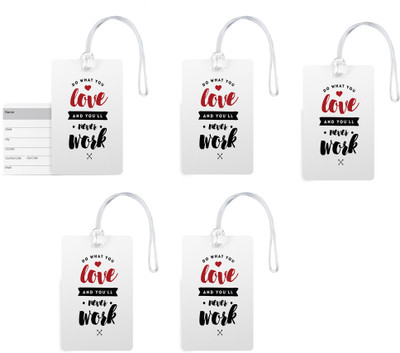 100yellow Luggage Tags- Quote Printed Premium Quality Gloss Finish PVC Bag Tag with Silicon Strap- Ideal For Travel-Pack Of 5 Luggage Tag(Multicolor)
100yellow Luggage Tags- Quote Printed Premium Quality Gloss Finish PVC Bag Tag with Silicon Strap- Ideal For Travel-Pack Of 5 Luggage Tag(Multicolor)