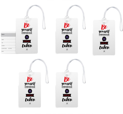 100yellow Luggage Tags- Motivational Print High Quality PVC Bag Tag with Silicon Strap- Ideal For Travel-Pack Of 5 Luggage Tag(Multicolor)
100yellow Luggage Tags- Motivational Print High Quality PVC Bag Tag with Silicon Strap- Ideal For Travel-Pack Of 5 Luggage Tag(Multicolor)