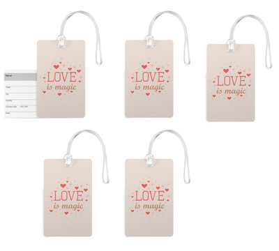 100yellow Luggage Tags- Love Is Magic Printed Premium PVC Travel Tag with Silicon Strap- Ideal For Gift-Pack Of 5 Luggage Tag(Multicolor)
100yellow Luggage Tags- Love Is Magic Printed Premium PVC Travel Tag with Silicon Strap- Ideal For Gift-Pack Of 5 Luggage Tag(Multicolor)