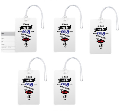 100yellow Luggage Tags- Motivational Print High Quality PVC Bag Tag with Silicon Strap- Ideal For Travel-Pack Of 5 Luggage Tag(Multicolor)
100yellow Luggage Tags- Motivational Print High Quality PVC Bag Tag with Silicon Strap- Ideal For Travel-Pack Of 5 Luggage Tag(Multicolor)