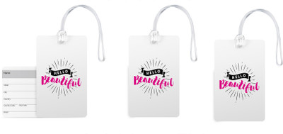 100yellow Luggage Tags- Quote Printed Designer Gloss Finish PVC Bag Tag with Silicon Strap- Ideal For Travel-Pack Of 3 Luggage Tag(Multicolor)
100yellow Luggage Tags- Quote Printed Designer Gloss Finish PVC Bag Tag with Silicon Strap- Ideal For Travel-Pack Of 3 Luggage Tag(Multicolor)