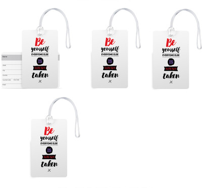 100yellow Luggage Tags- Motivational Print High Quality PVC Bag Tag with Silicon Strap- Ideal For Travel-Pack Of 4 Luggage Tag(Multicolor)
100yellow Luggage Tags- Motivational Print High Quality PVC Bag Tag with Silicon Strap- Ideal For Travel-Pack Of 4 Luggage Tag(Multicolor)