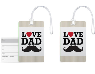 100yellow Luggage Tags- Love Dad Printed Gloss Finish PVC Bag Tag with Silicon Strap- Gift For Father-Pack Of 2 Luggage Tag(Multicolor)
100yellow Luggage Tags- Love Dad Printed Gloss Finish PVC Bag Tag with Silicon Strap- Gift For Father-Pack Of 2 Luggage Tag(Multicolor)
