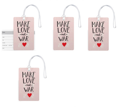 100yellow Luggage Tags- Love Quotes Printed High Quality PVC Tag with Silicon Strap- Ideal For Gift-Pack Of 4 Luggage Tag(Multicolor)
100yellow Luggage Tags- Love Quotes Printed High Quality PVC Tag with Silicon Strap- Ideal For Gift-Pack Of 4 Luggage Tag(Multicolor)