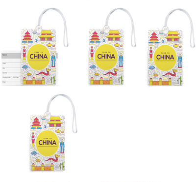 100yellow Luggage Tags- Printed PVC Baggage/Bag Tag with Silicon Strap Address Label- Ideal For Travel-Pack Of 4 Luggage Tag(Multicolor)
100yellow Luggage Tags- Printed PVC Baggage/Bag Tag with Silicon Strap Address Label- Ideal For Travel-Pack Of 4 Luggage Tag(Multicolor)