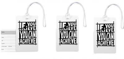 100yellow Luggage Tags- Inspirational Printed Gloss Finish PVC Bag Tag with Silicon Strap- Ideal For Travel-Pack Of 3 Luggage Tag(Multicolor)
100yellow Luggage Tags- Inspirational Printed Gloss Finish PVC Bag Tag with Silicon Strap- Ideal For Travel-Pack Of 3 Luggage Tag(Multicolor)