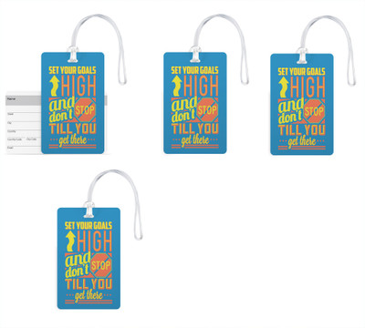 100yellow Luggage Tags- Motivational Printed Gloss Finish PVC Bag Tag with Silicon Strap- Ideal For Travel-Pack Of 4 Luggage Tag(Multicolor)
100yellow Luggage Tags- Motivational Printed Gloss Finish PVC Bag Tag with Silicon Strap- Ideal For Travel-Pack Of 4 Luggage Tag(Multicolor)